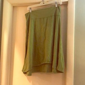 Green organic cotton skirt